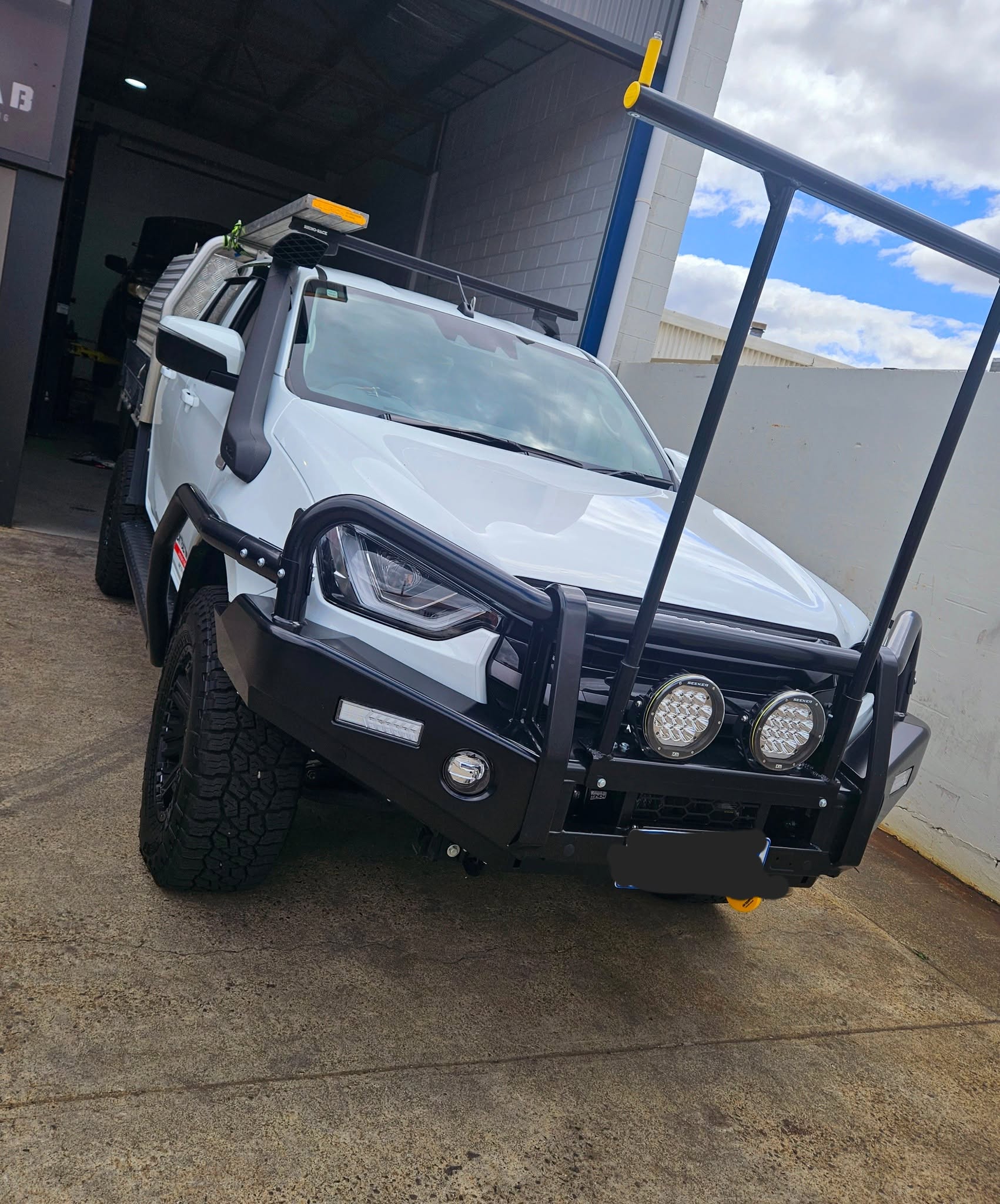 Fleet vehicle in for a scheduled service at Modified Automotive in Hobart